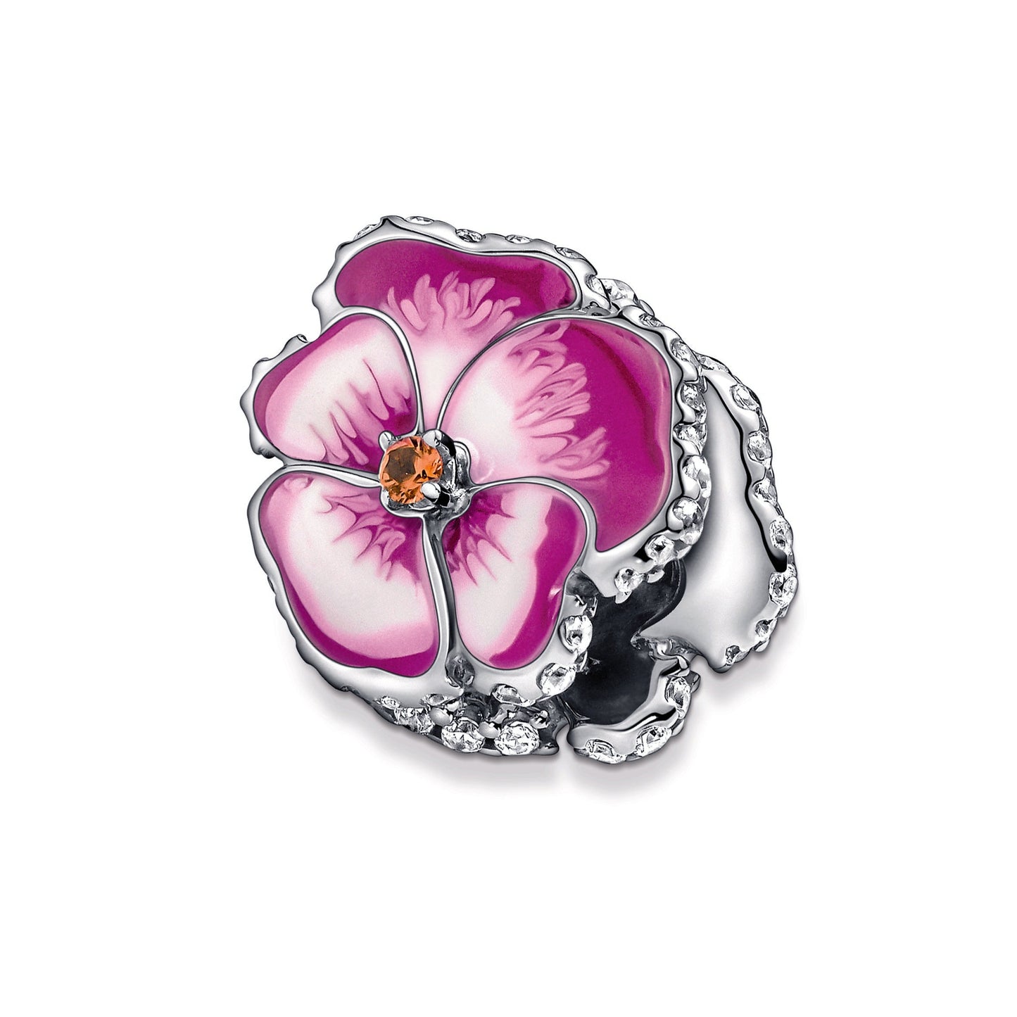 Pink Pansy Flower Charm Premium Fashion Jewelry Gift Collection