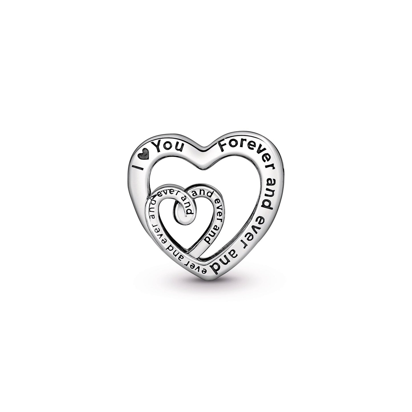 Entwined Infinite Hearts Charm Premium Fashion Jewelry Gift Collection