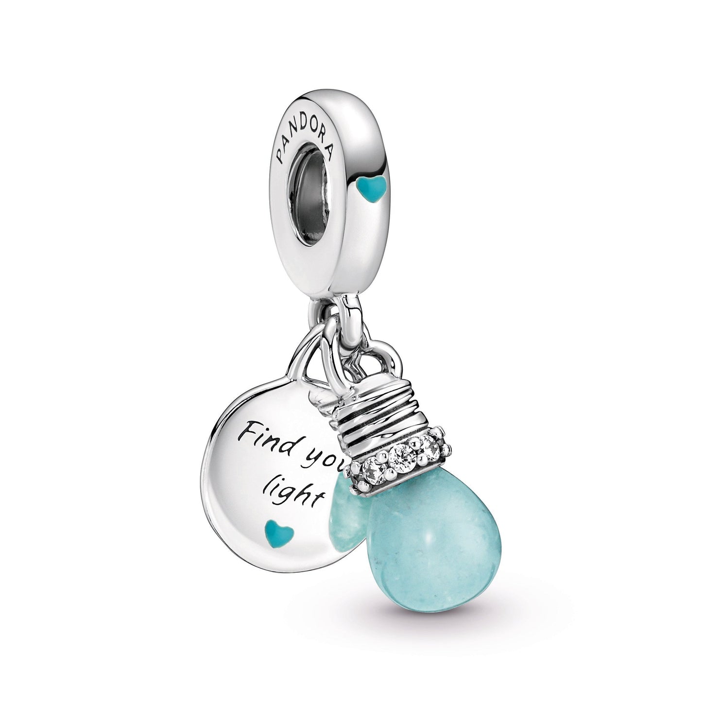 Glow-in-the-dark Lightbulb Double Dangle Charm Premium Fashion Jewelry Gift Collection