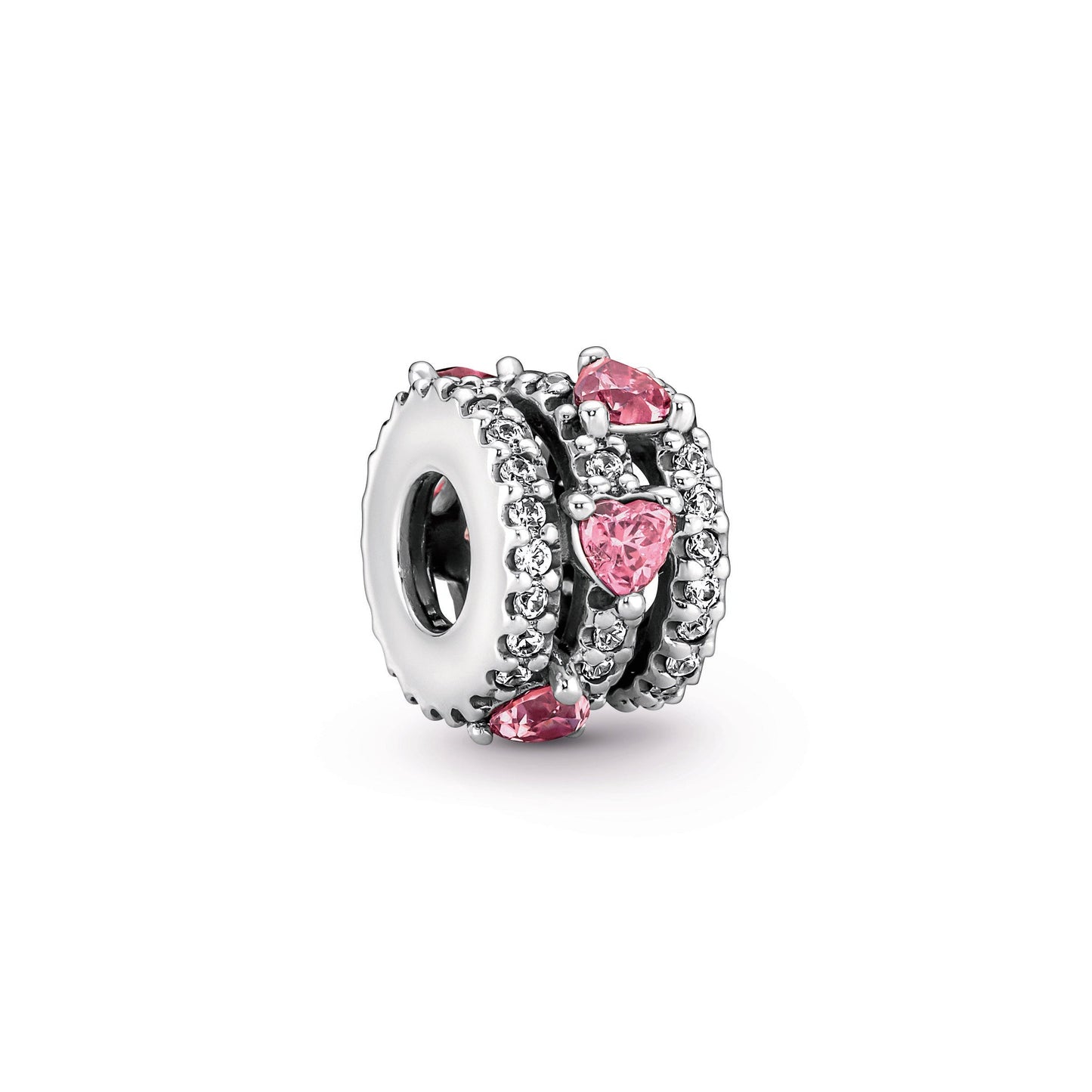 Sparkling Triple Halo Hearts Charm Premium Fashion Jewelry Gift Collection