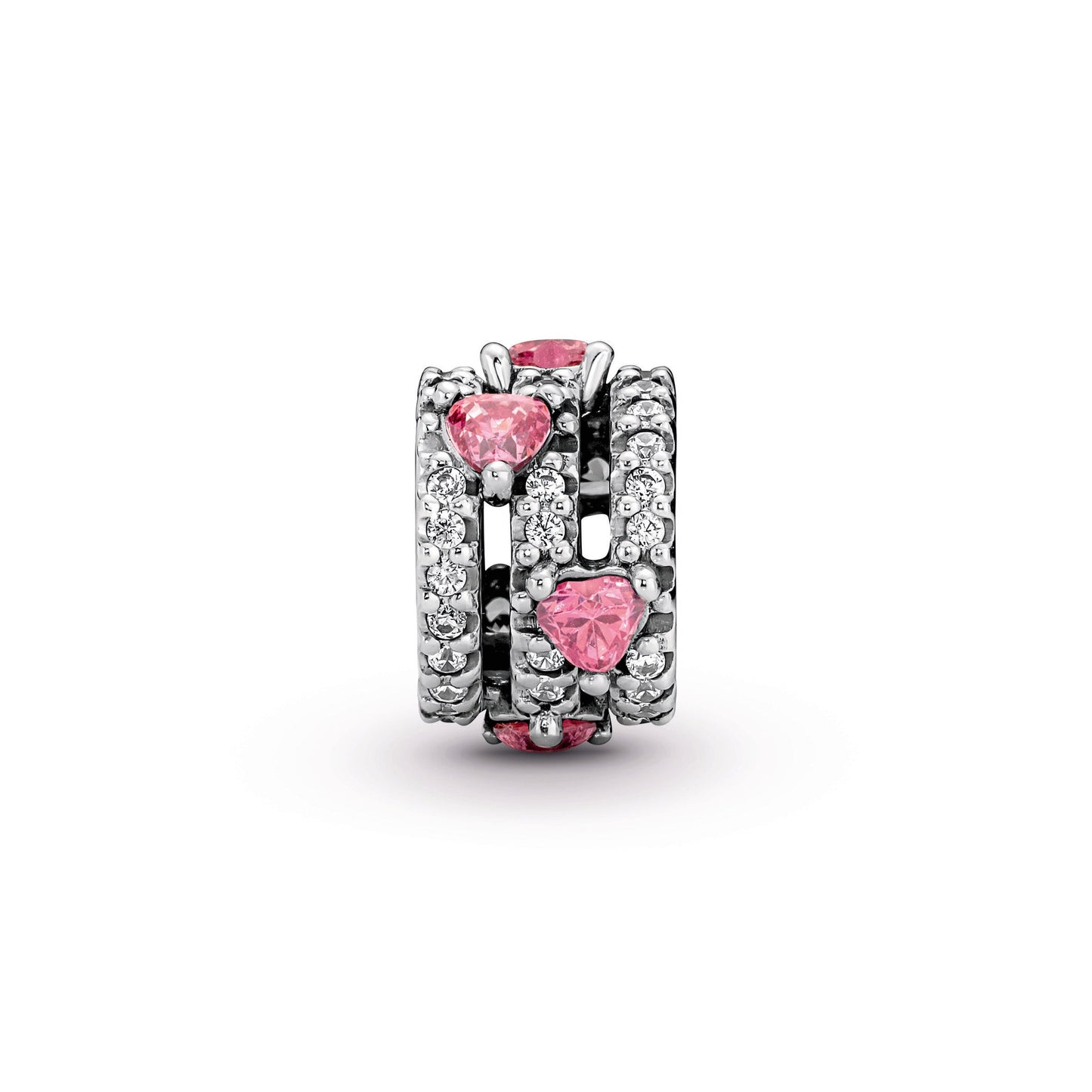 Sparkling Triple Halo Hearts Charm Premium Fashion Jewelry Gift Collection