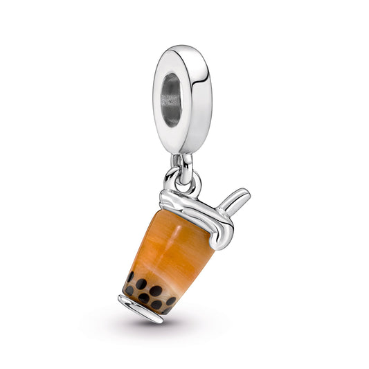 Murano Glass Bubble Tea Dangle Charm Premium Fashion Jewelry Gift Collection