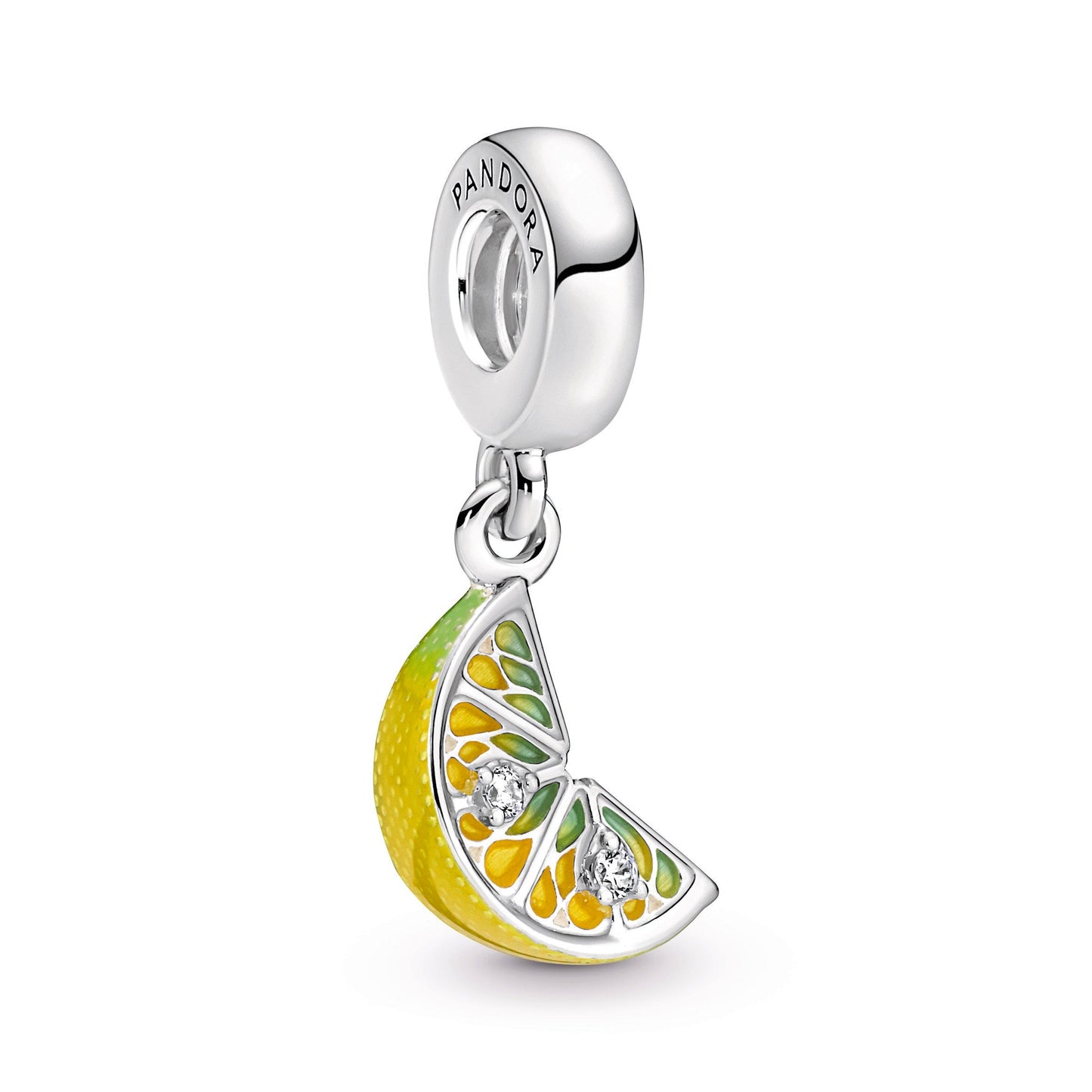 Lemon Slice Sparkling Fruit Dangle Charm Premium Fashion Jewelry Gift Collection