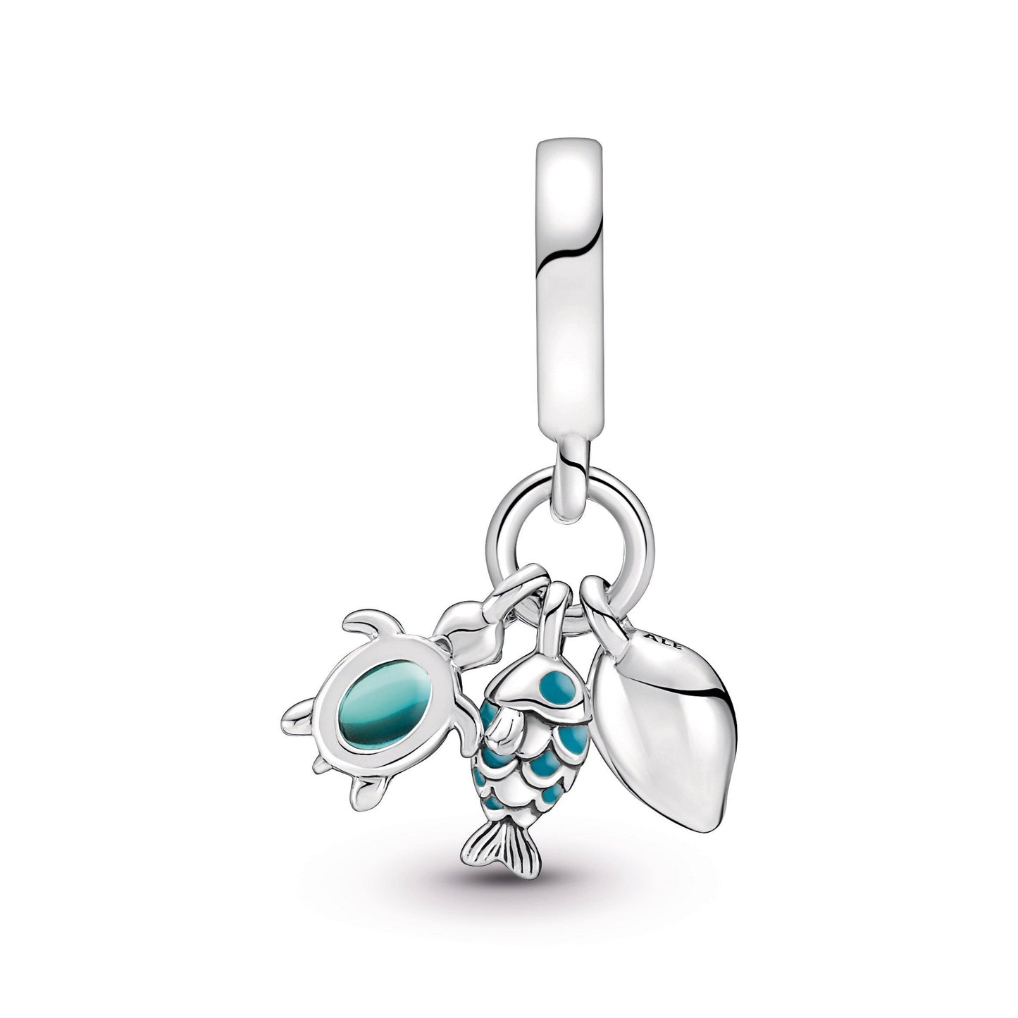 Fish, Sea Turtle & Conch Triple Dangle Charm Premium Fashion Jewelry Gift Collection