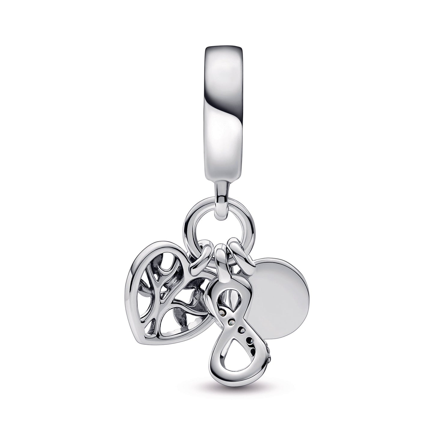 Family Infinity Triple Dangle Charm Premium Fashion Jewelry Gift Collection