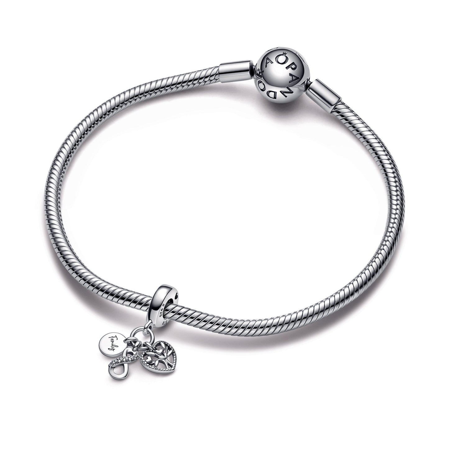 Family Infinity Triple Dangle Charm Premium Fashion Jewelry Gift Collection