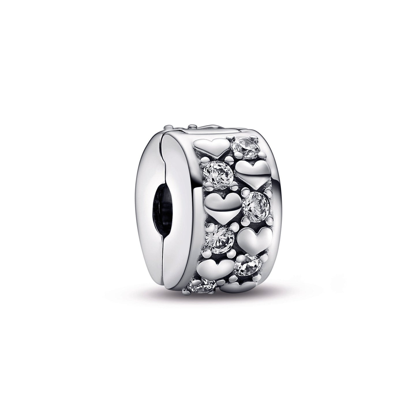 Infinite Hearts Sparkling Clip Charm Premium Fashion Jewelry Gift Collection