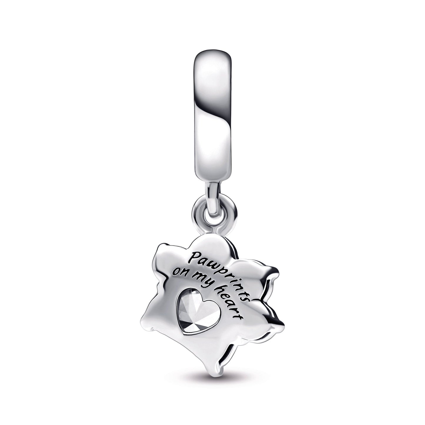 Sparkling Pet Paw Print Dangle Charm Premium Fashion Jewelry Gift Collection