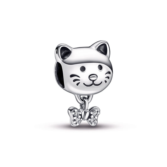 Pet Cat & Bow Charm Premium Fashion Jewelry Gift Collection