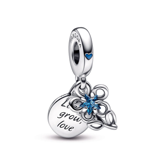 Blooming Flower Double Dangle Charm Premium Fashion Jewelry Gift Collection