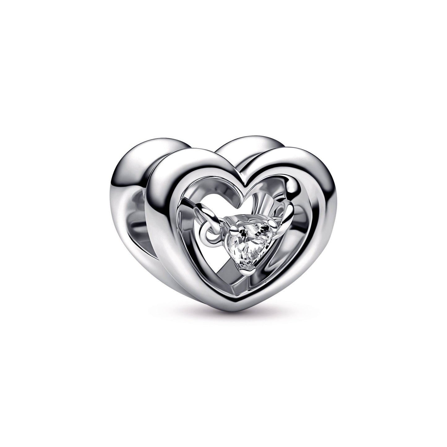 Radiant Heart & Floating Stone Charm Premium Fashion Jewelry Gift Collection