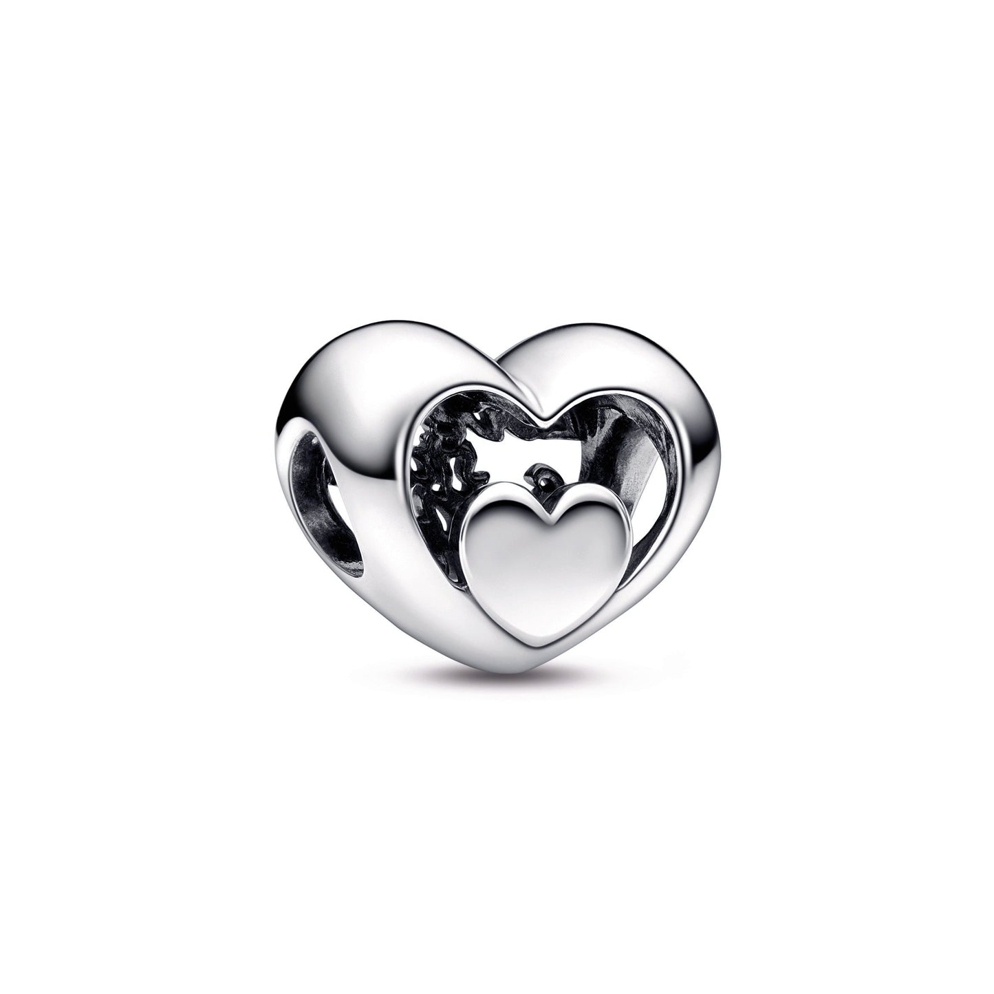 Openwork Heart & Script Charm Premium Fashion Jewelry Gift Collection