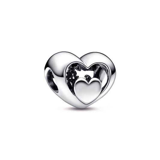 Openwork Heart & Script Charm Premium Fashion Jewelry Gift Collection