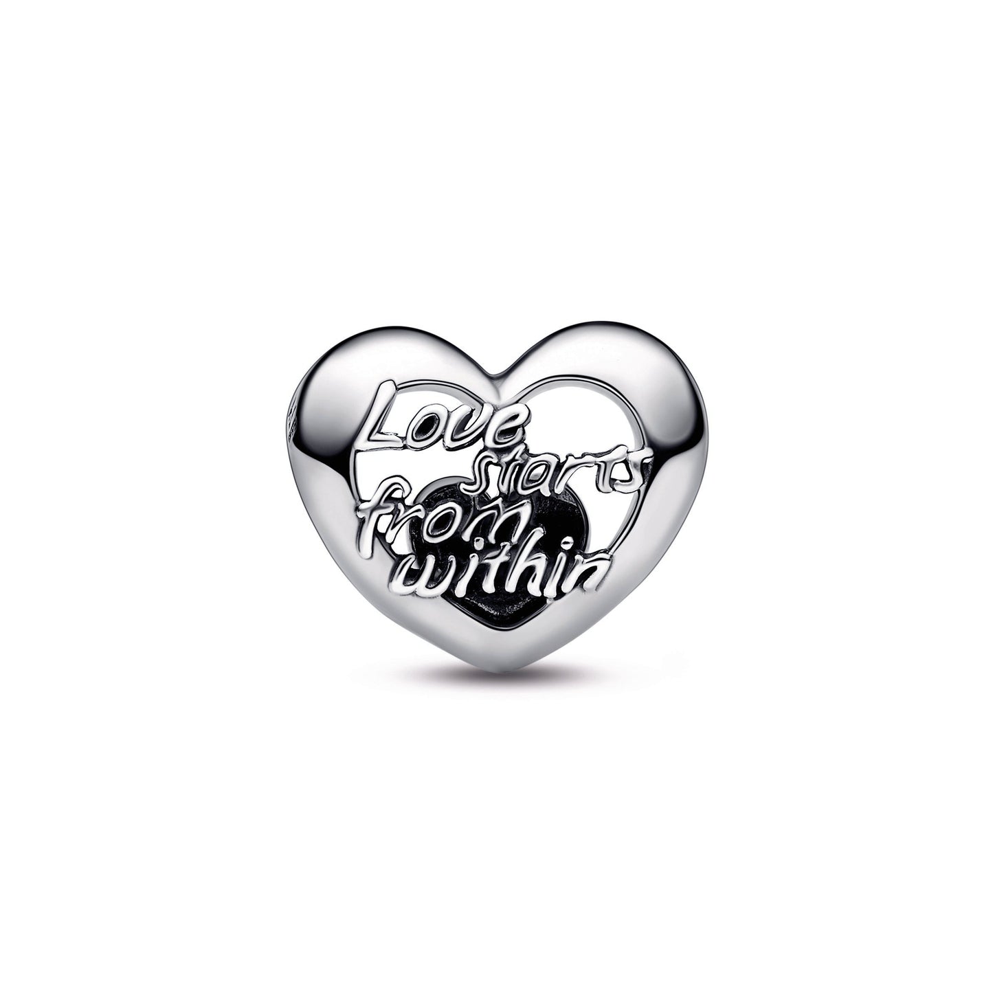 Openwork Heart & Script Charm Premium Fashion Jewelry Gift Collection