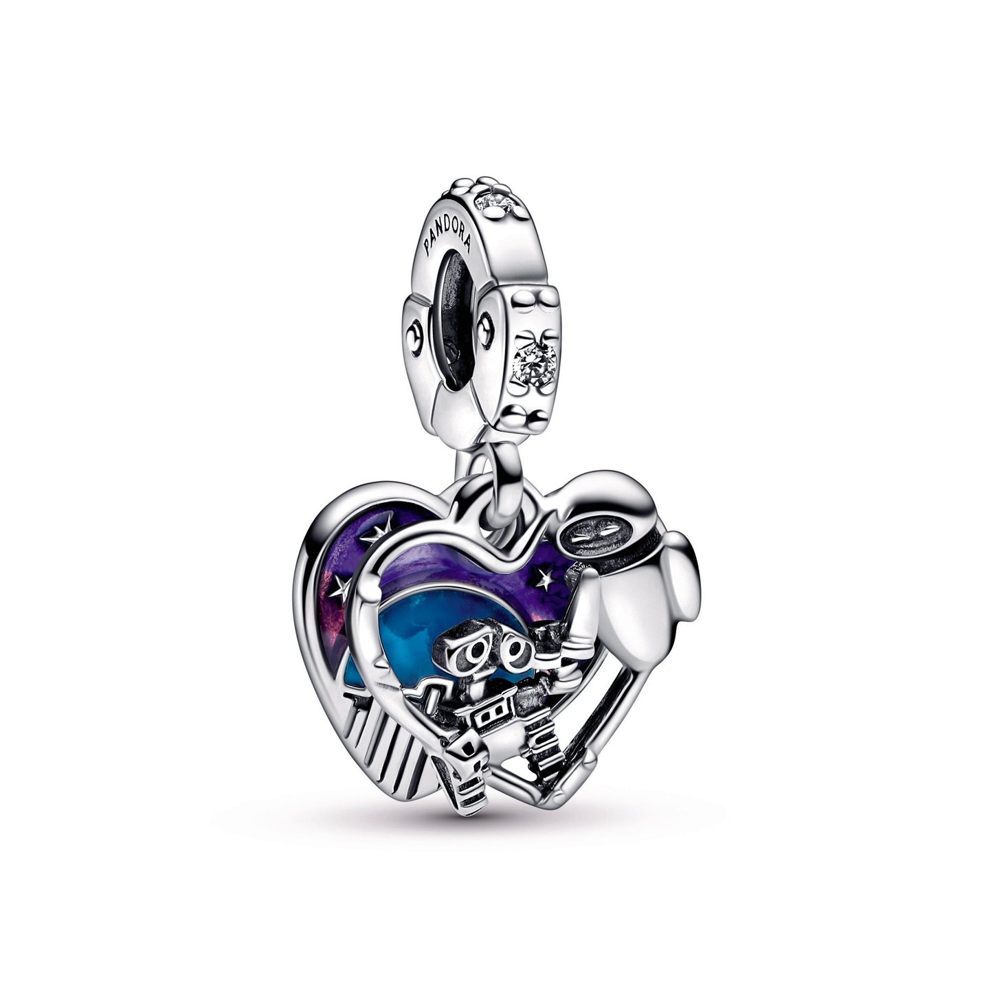 Disney Pixar Wall-E & Eve Glow-in-the-dark Dangle Charm Premium Fashion Jewelry Gift Collection