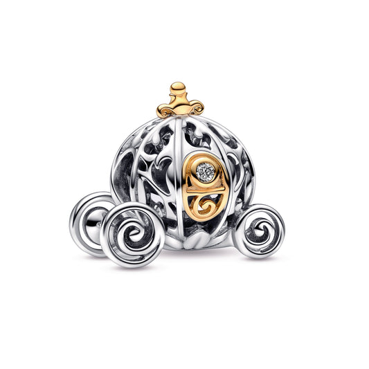 Disney 100th Anniversary Cinderella's Enchanted Carriage Charm Premium Fashion Jewelry Gift Collection