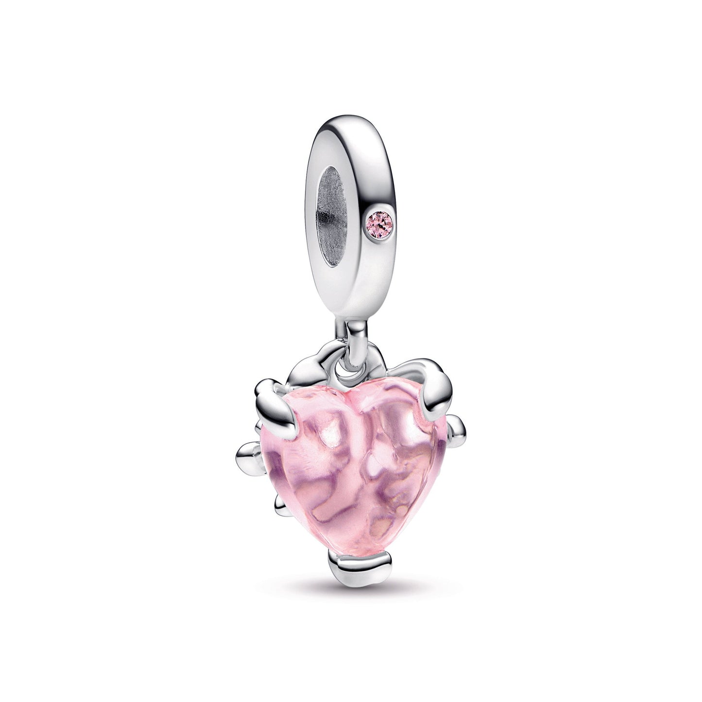 Pink Family Tree & Heart Dangle Charm Premium Fashion Jewelry Gift Collection