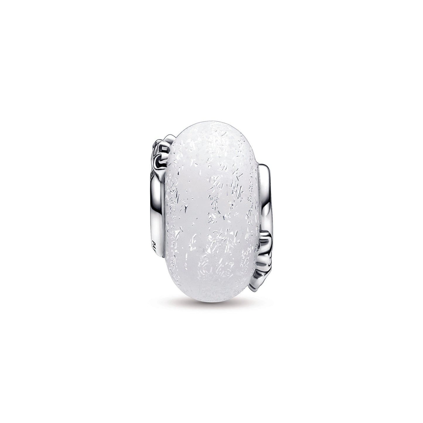Glittery White Murano Glass Mum & Love Charm Premium Fashion Jewelry Gift Collection