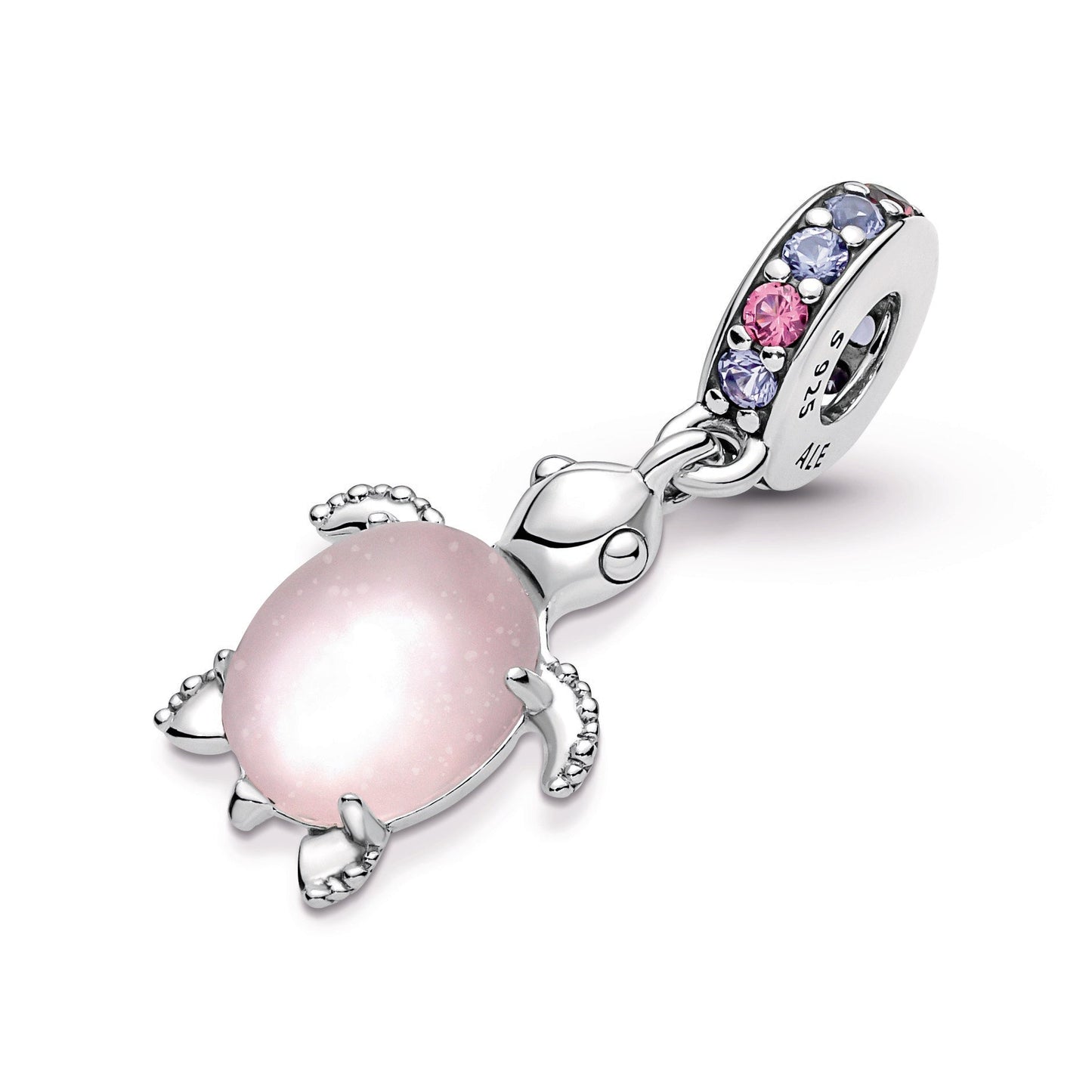 Murano Glass Pink Sea Turtle Dangle Charm Premium Fashion Jewelry Gift Collection