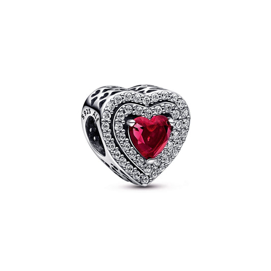 Sparkling Levelled Heart Charm Premium Fashion Jewelry Gift Collection