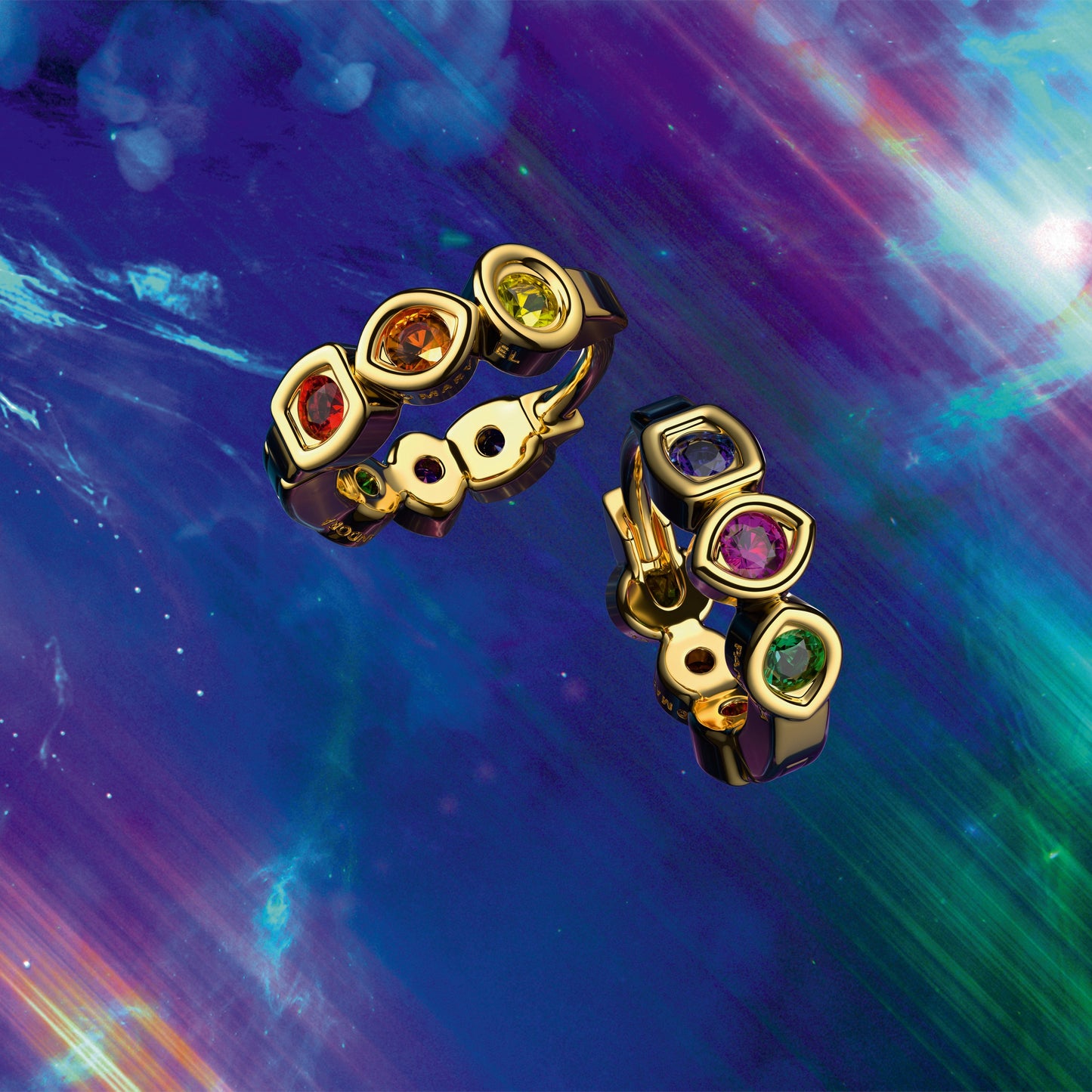Marvel The Avengers Infinity Stones Hoop Earrings Popular Style Premium Collection