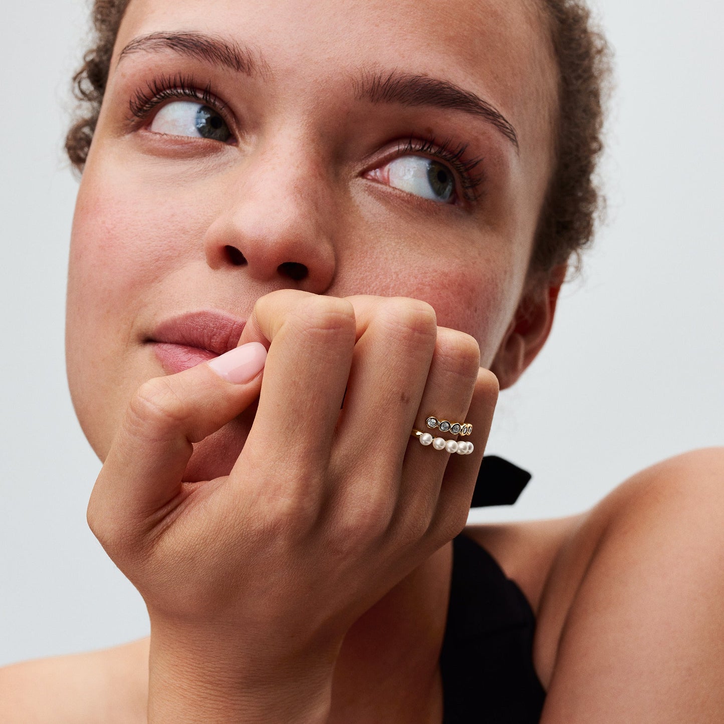 Treated Freshwater Cultured Pearls & Stones Open Ring Popular Style Premium Collection