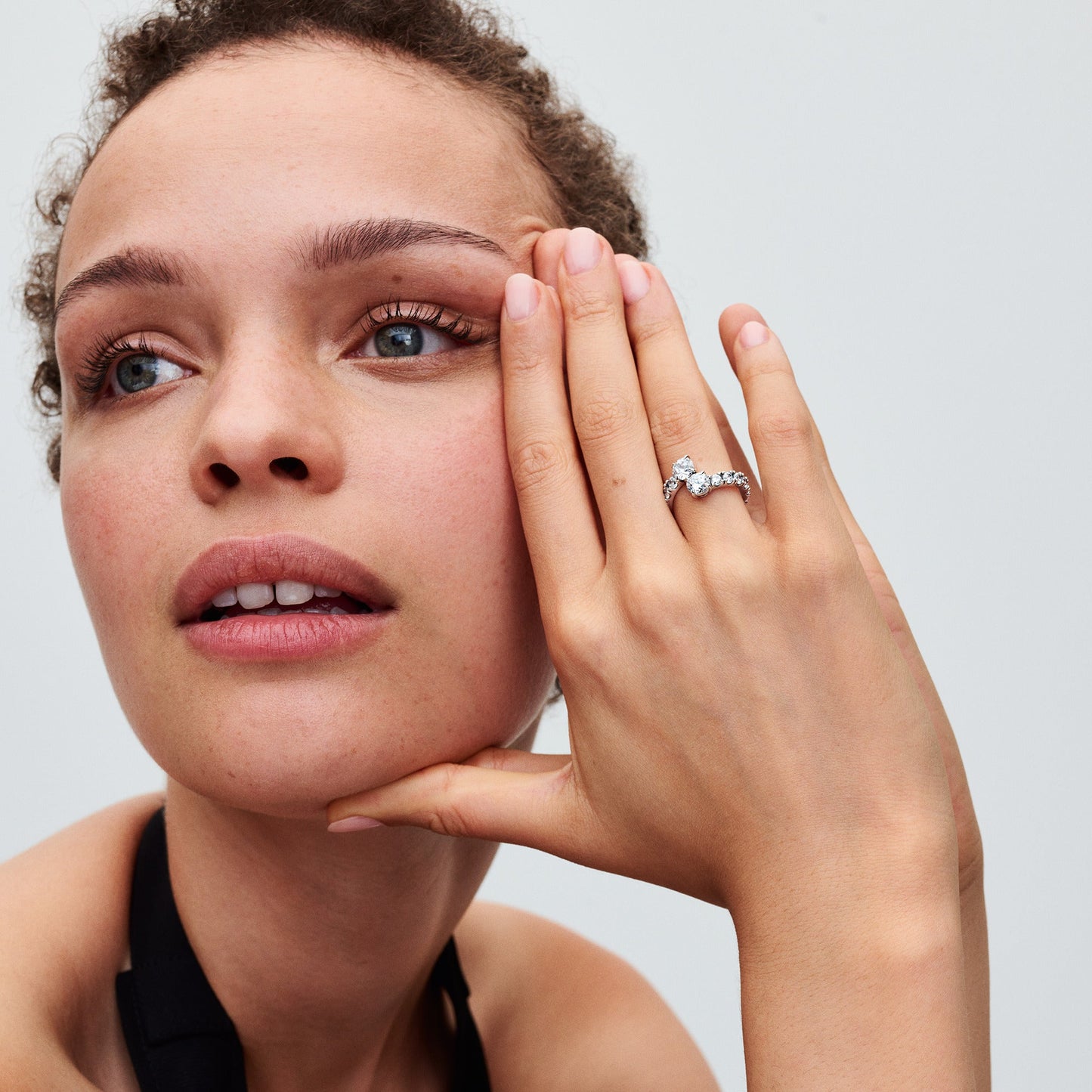 Sparkling Overlapping Band Ring Popular Style Premium Collection