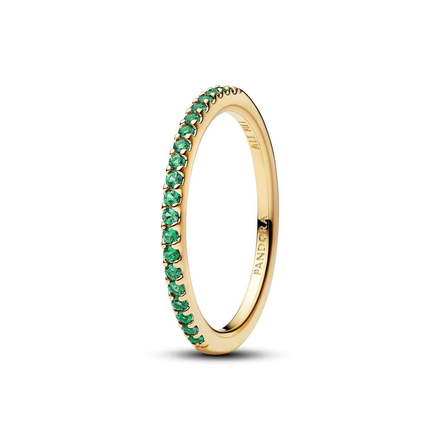 Sparkling Green Half-Eternity Band Ring Popular Style Premium Collection