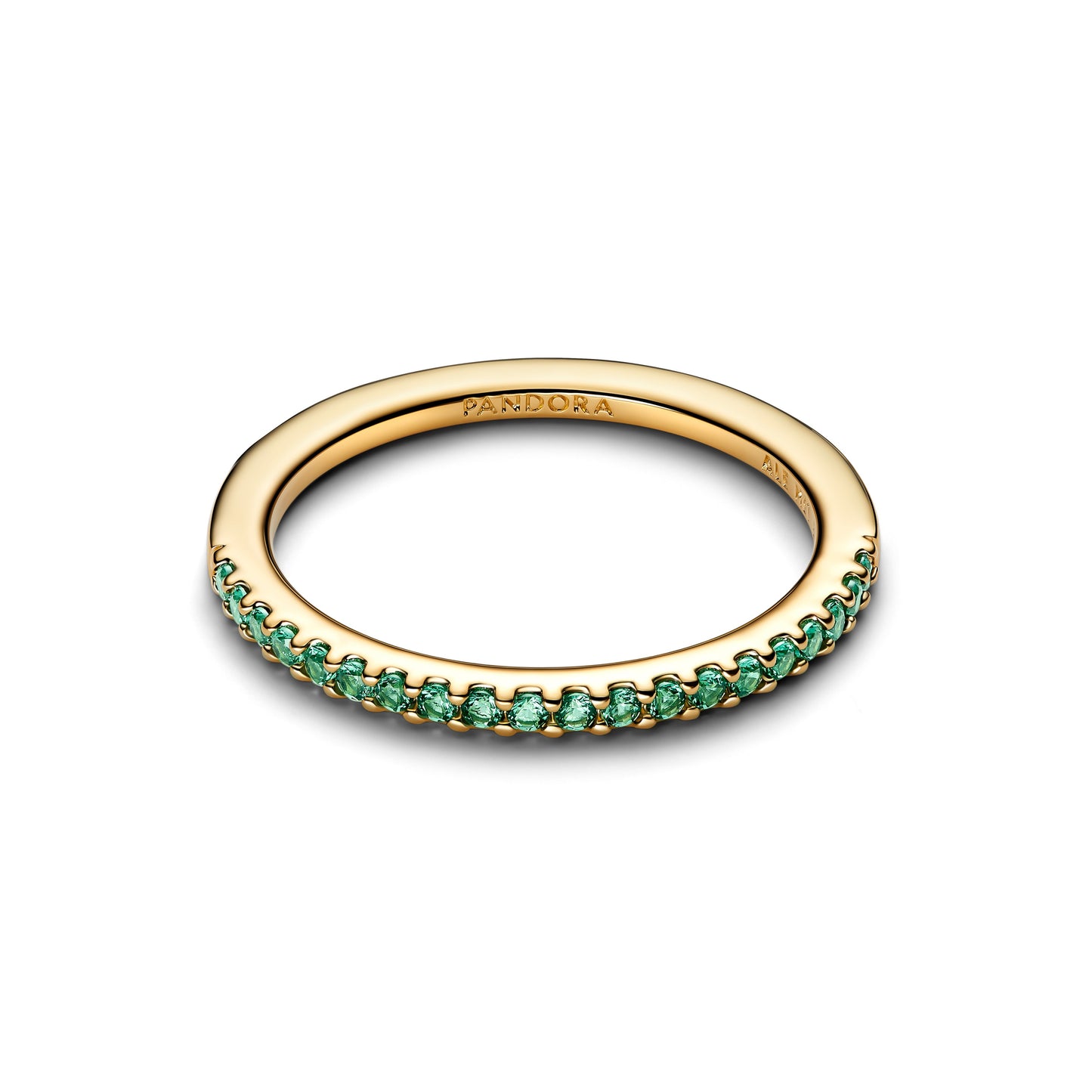 Sparkling Green Half-Eternity Band Ring Popular Style Premium Collection