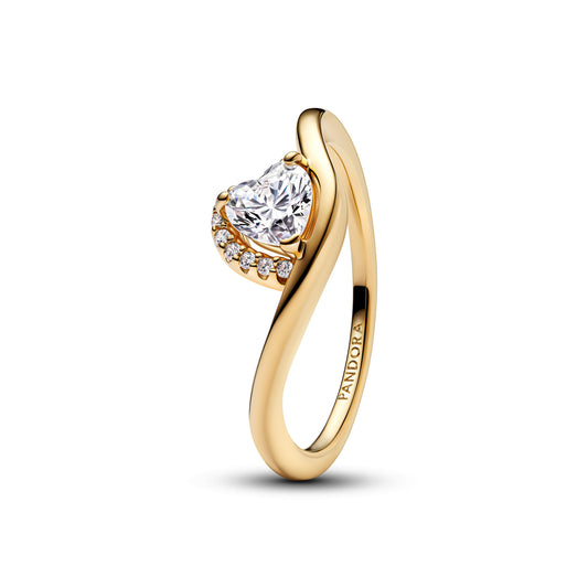 Wavy Heart Ring Popular Style Premium Collection