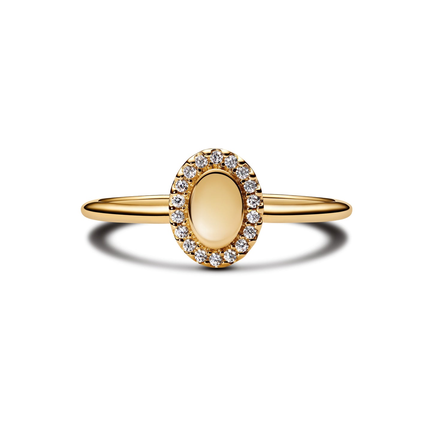 Engravable Oval Halo Ring Popular Style Premium Collection