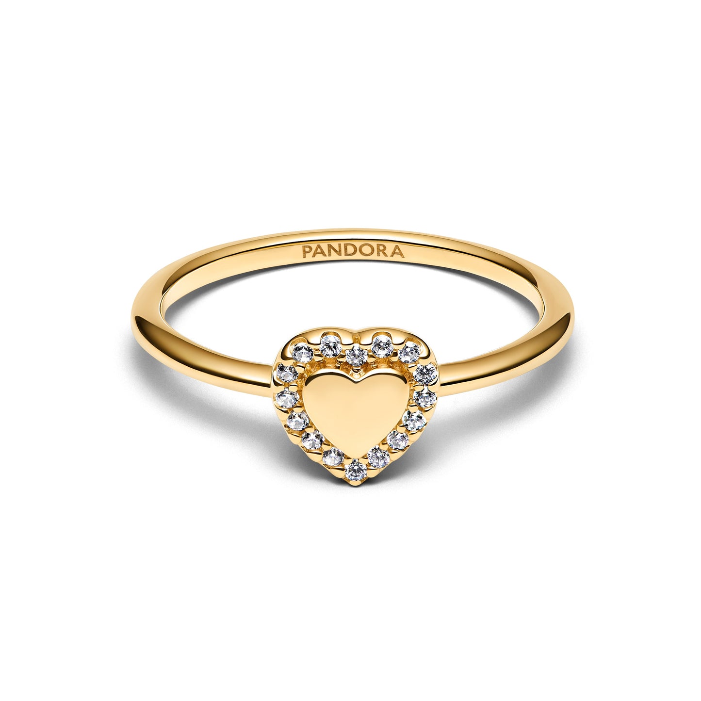 Engravable Heart Halo Ring Popular Style Premium Collection