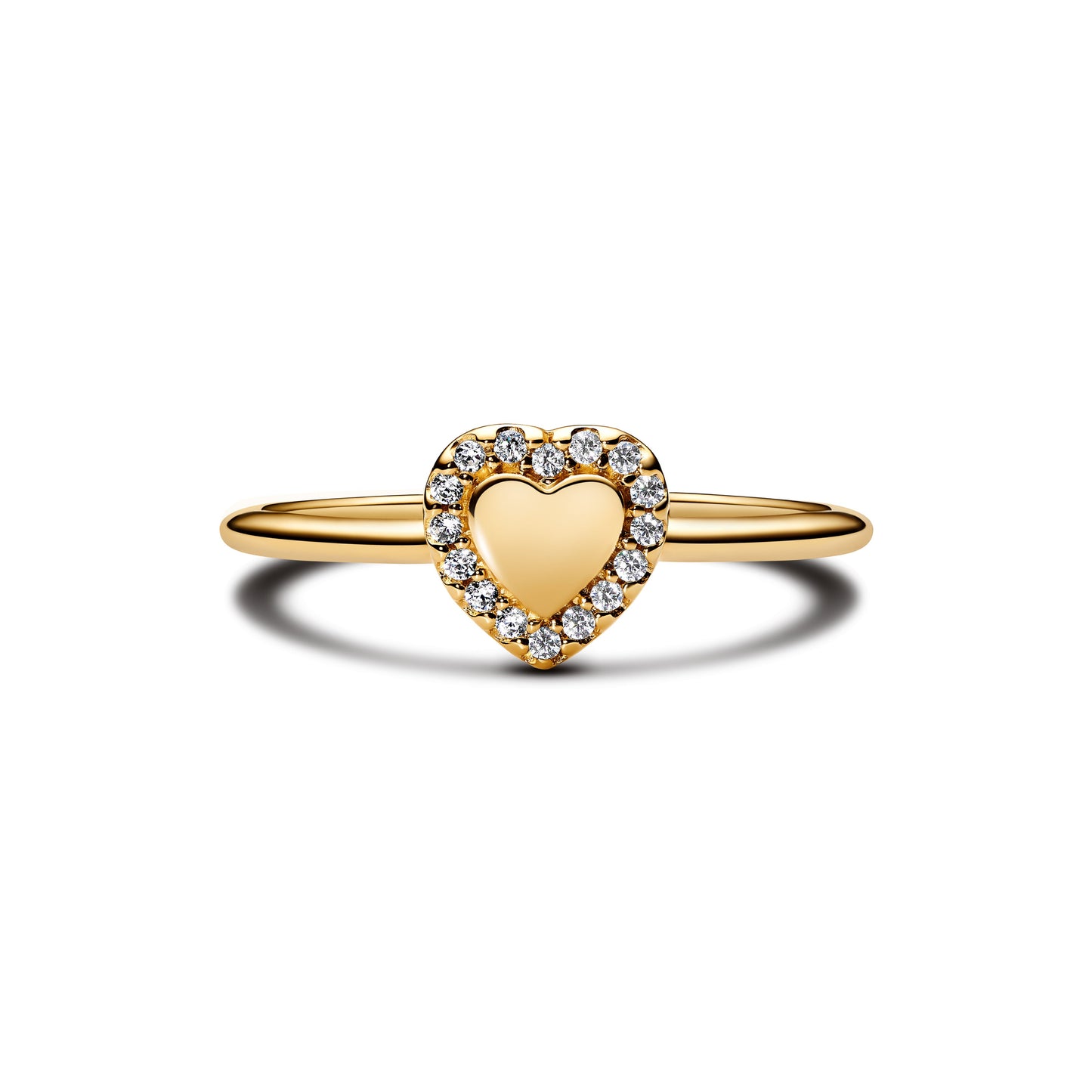 Engravable Heart Halo Ring Popular Style Premium Collection