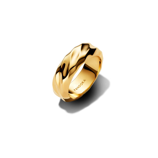 Rippled Wide Band Ring Popular Style Premium Collection