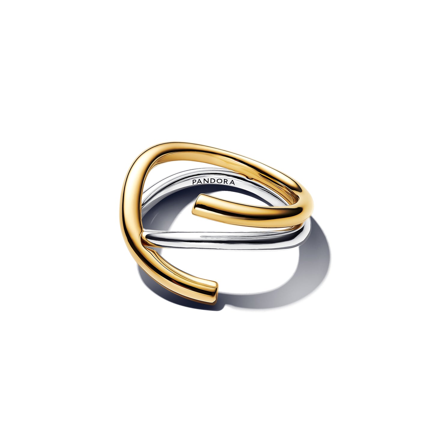 Organically Shaped Two-tone Double Ring Popular Style Premium Collection