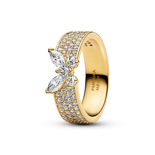 Sparkling Butterfly Bold Ring Popular Style Premium Collection
