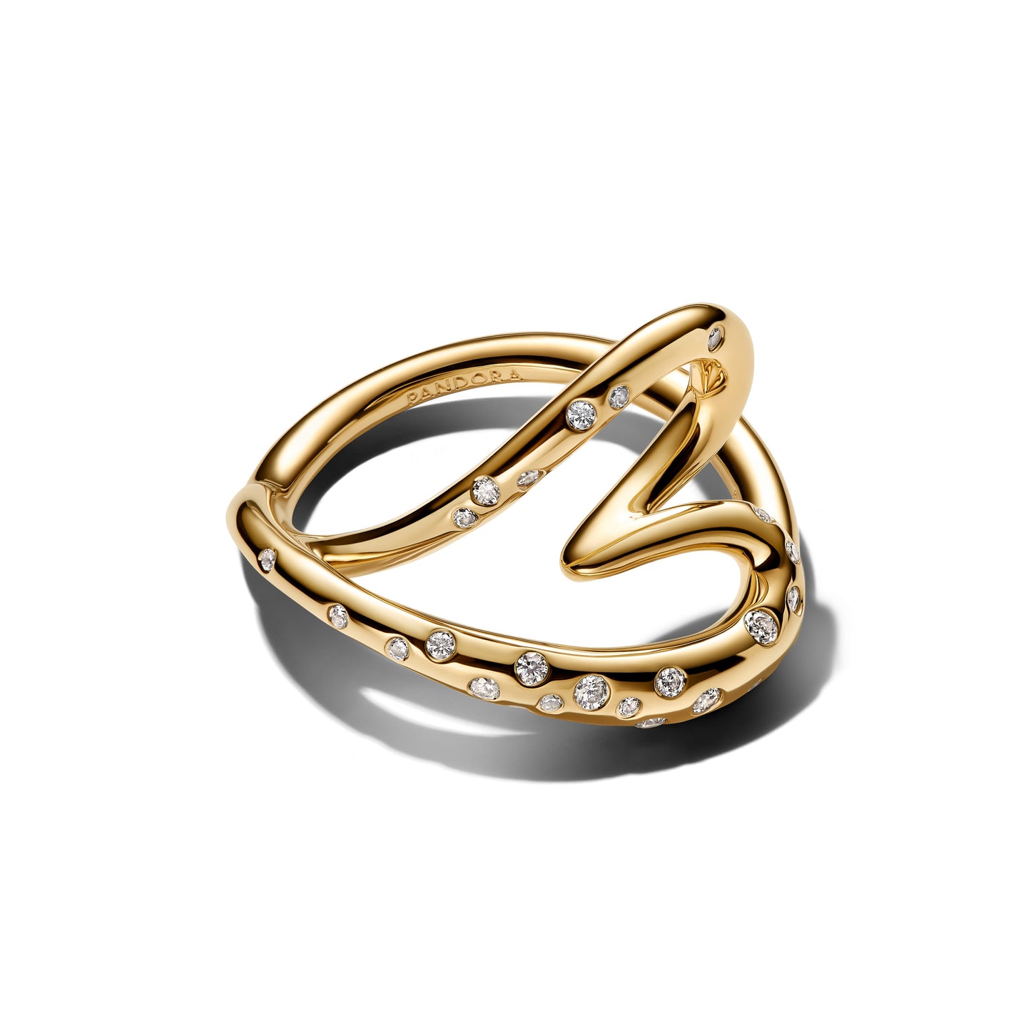 Organically Shaped Stone-Set Heart Ring Popular Style Premium Collection