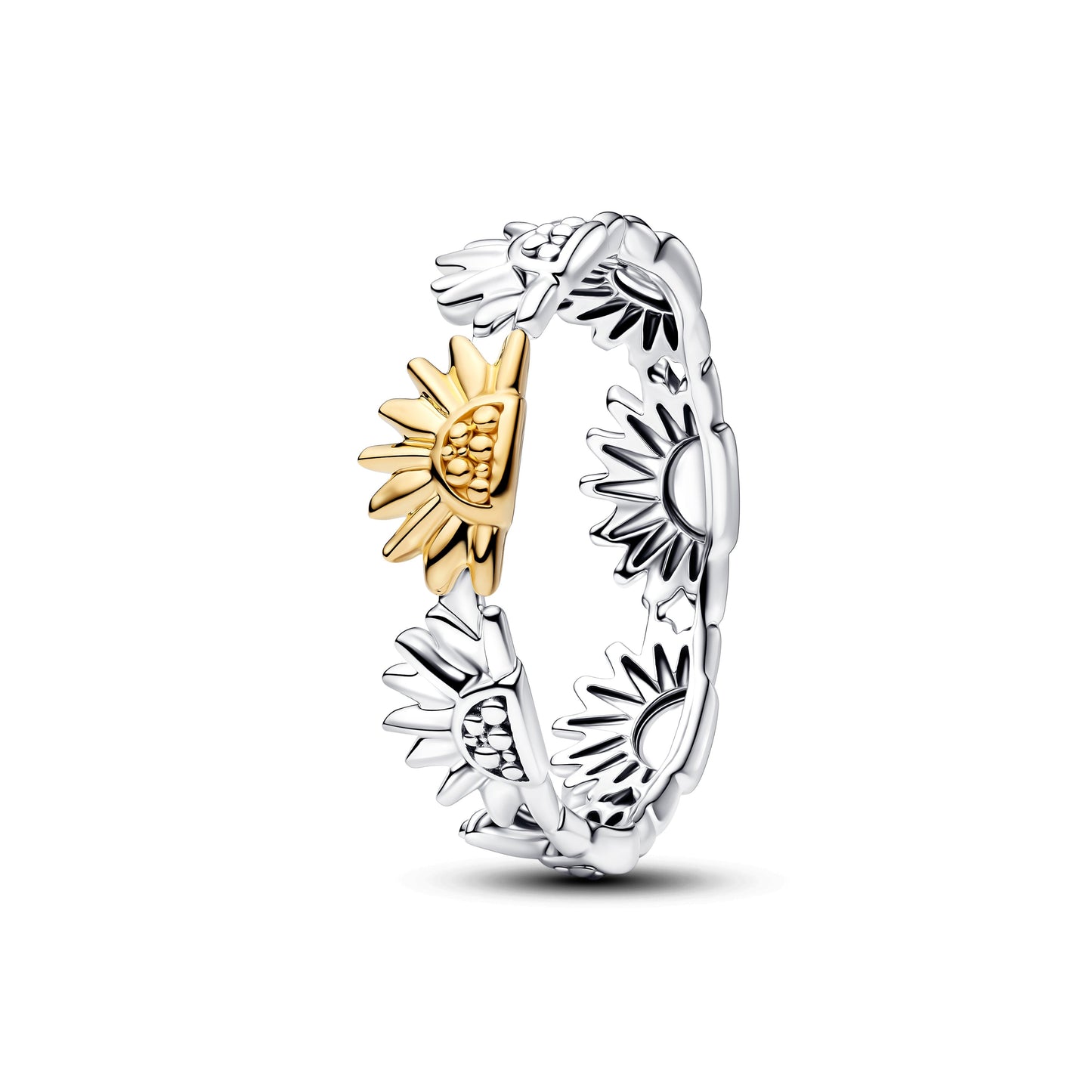 Sunflower Two-Tone Band Ring Popular Style Premium Collection