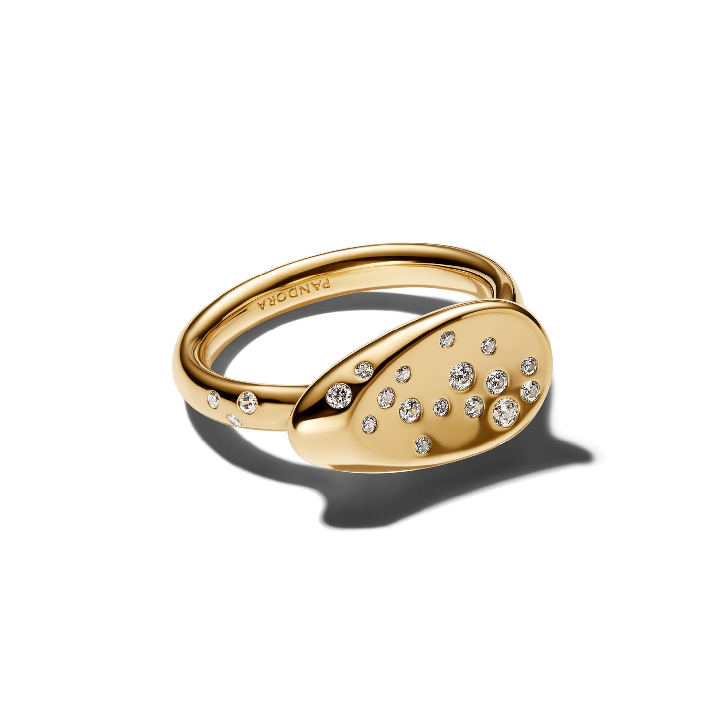 Small Stone-Set Oval Signet Ring Popular Style Premium Collection