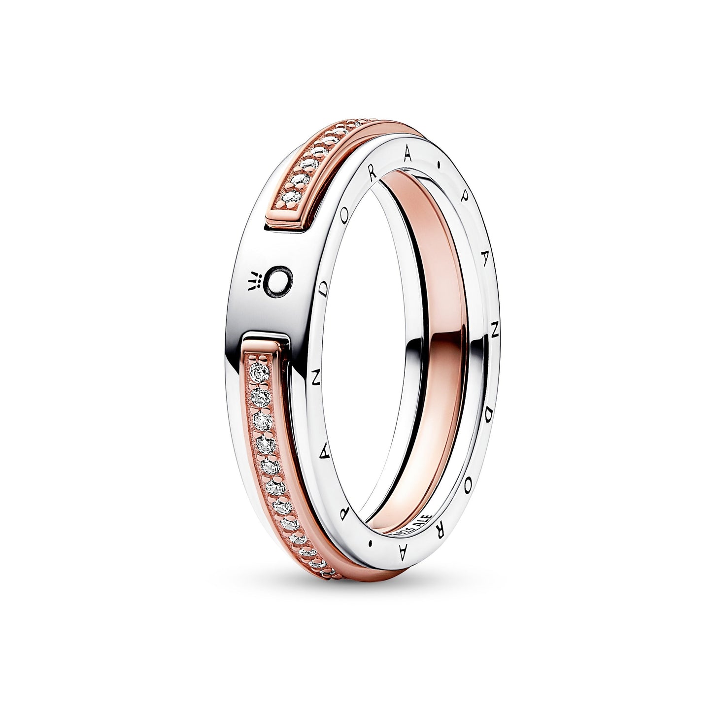 Pandora Signature Two-tone Logo & Pavé Ring Popular Style Premium Collection