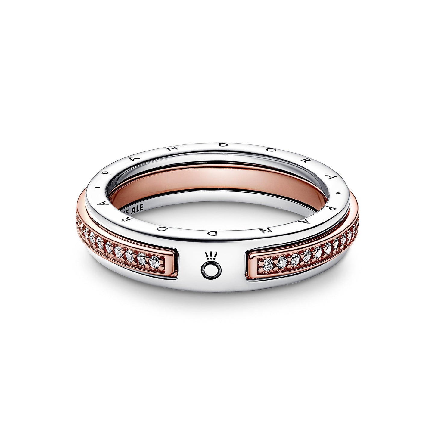 Pandora Signature Two-tone Logo & Pavé Ring Popular Style Premium Collection