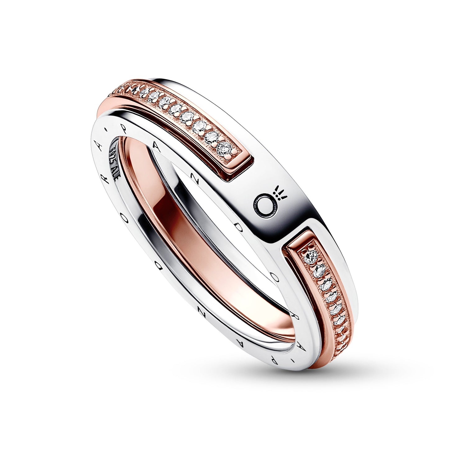 Pandora Signature Two-tone Logo & Pavé Ring Popular Style Premium Collection
