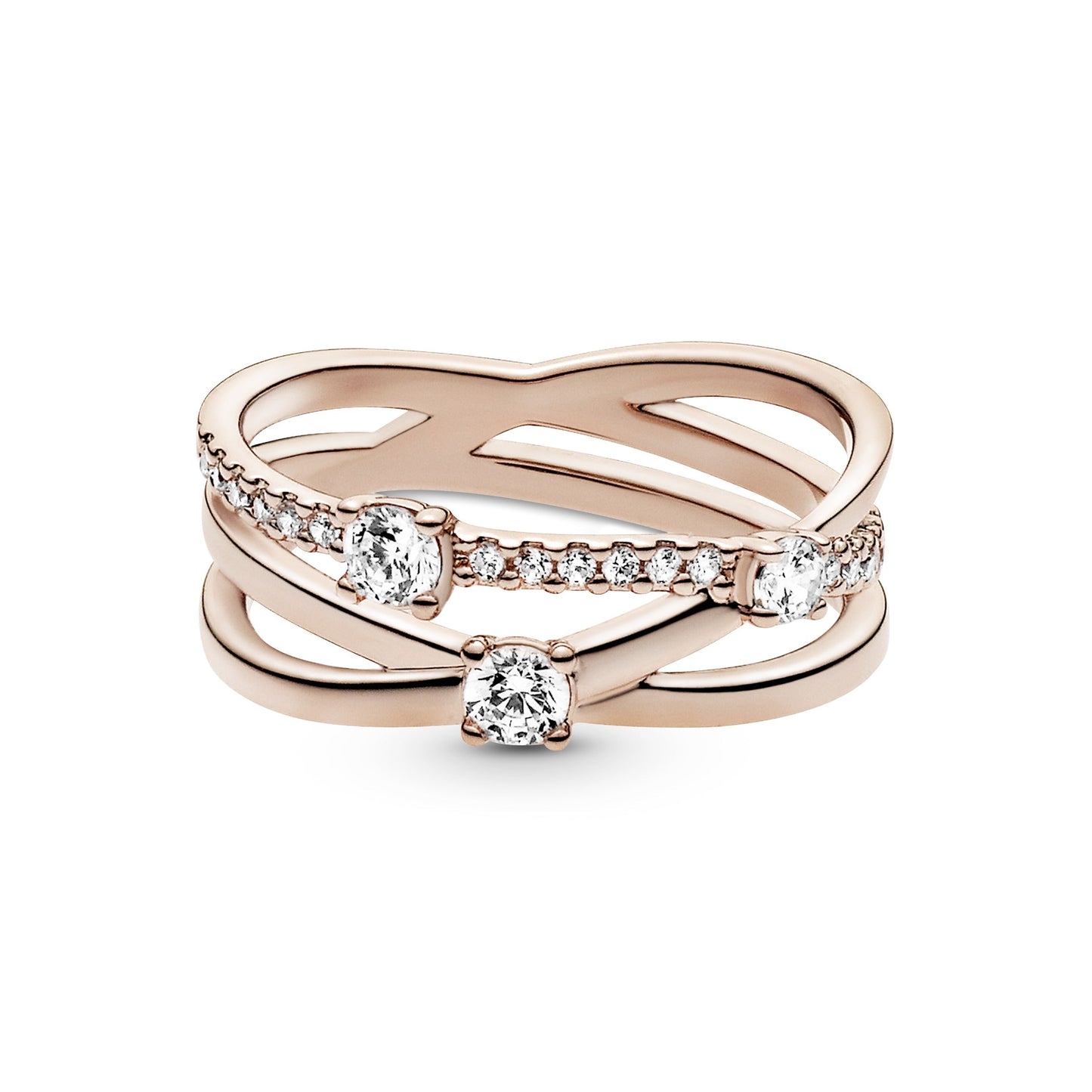 Sparkling Triple Band Ring Popular Style Premium Collection