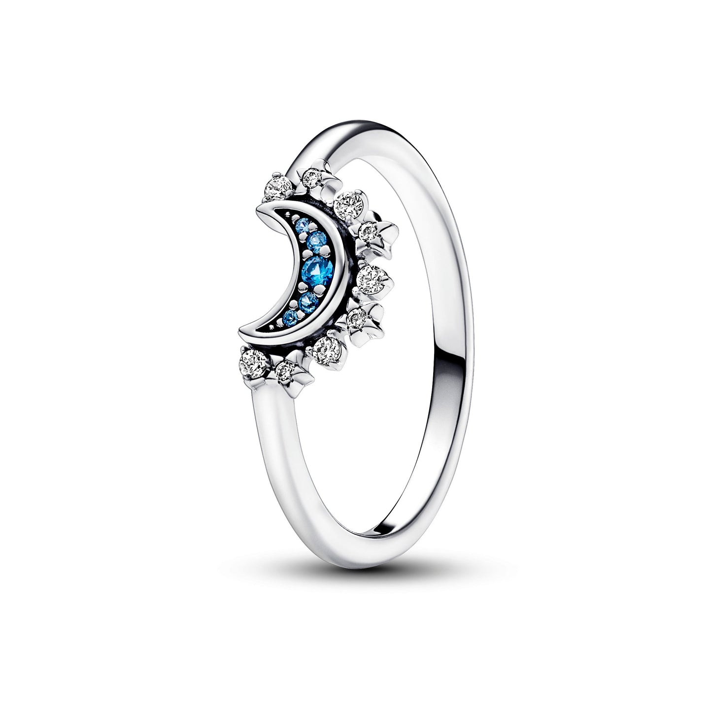 Celestial Blue Sparkling Moon Ring Popular Style Premium Collection