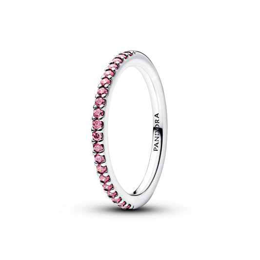 Sparkling Pink Band Ring Popular Style Premium Collection
