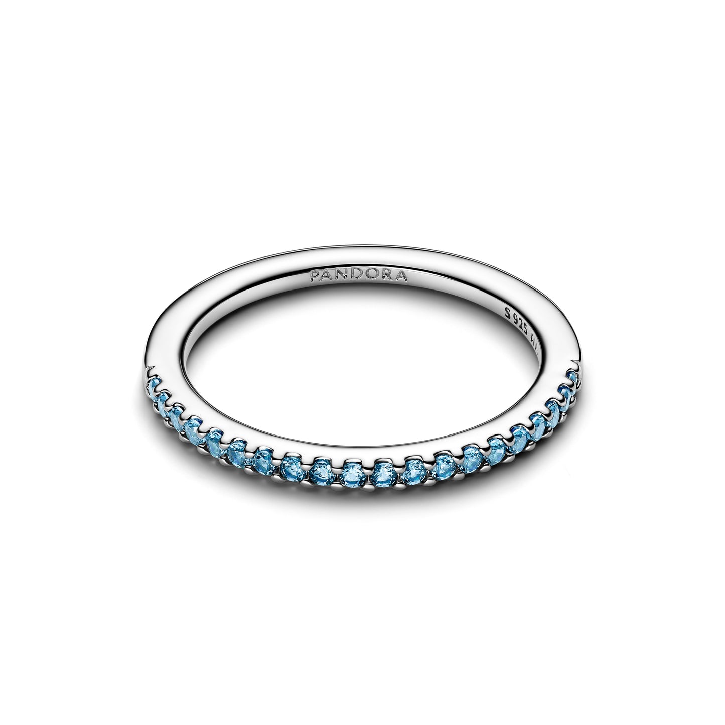 Sparkling Aquamarine Half-Eternity Band Ring Popular Style Premium Collection