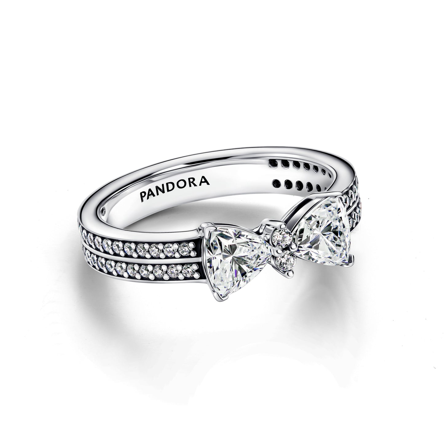 Sparkling Bow Double-row Ring Popular Style Premium Collection