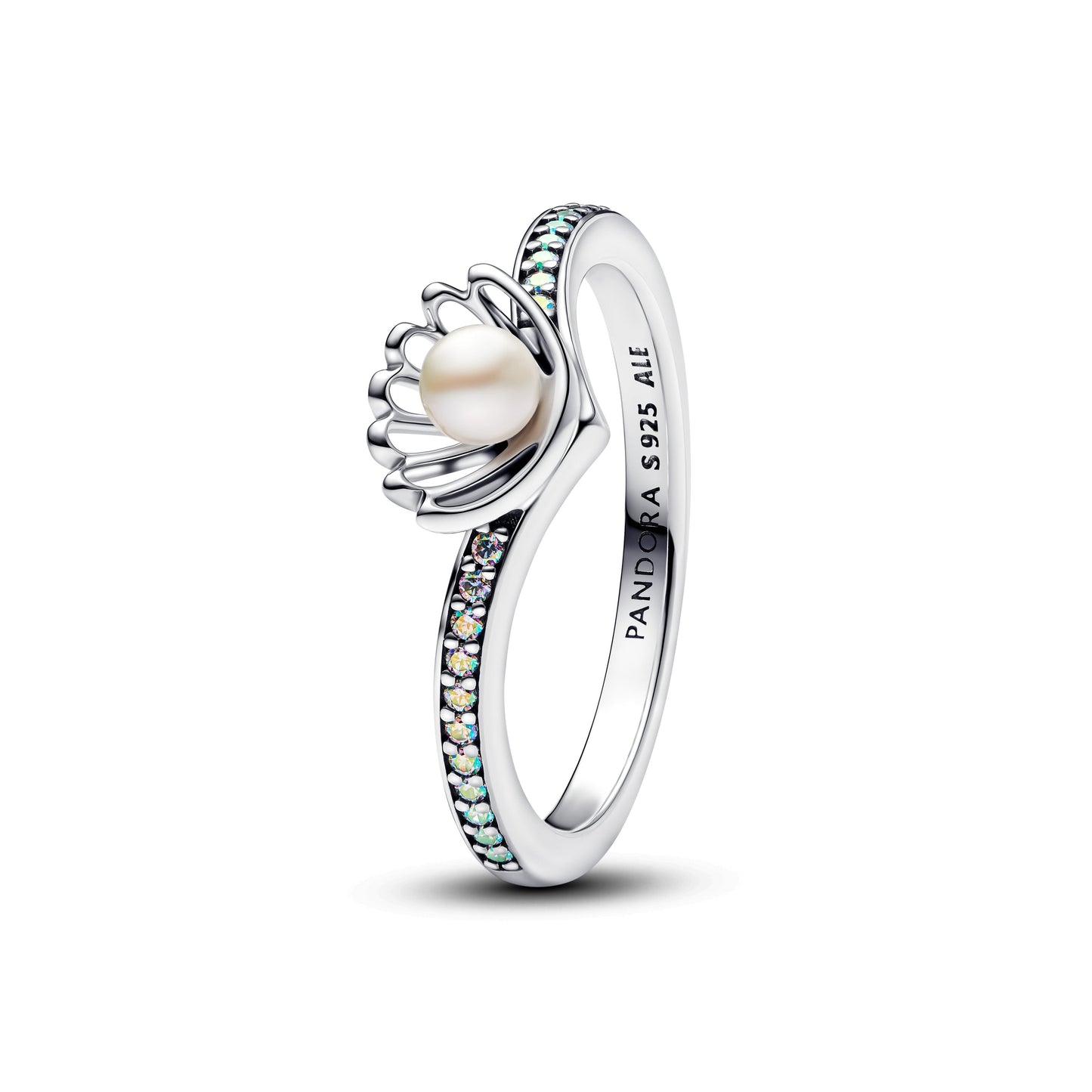 Disney Princess Ariel Shell Treated Freshwater Cultured Pearl Ring Popular Style Premium Collection