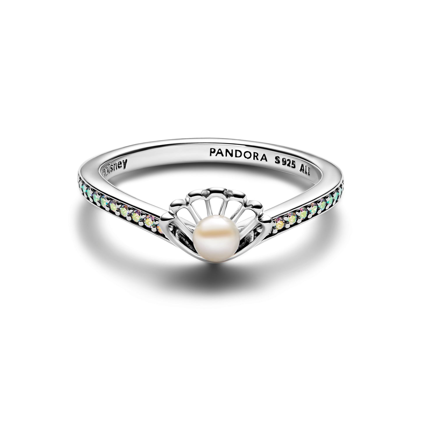 Disney Princess Ariel Shell Treated Freshwater Cultured Pearl Ring Popular Style Premium Collection