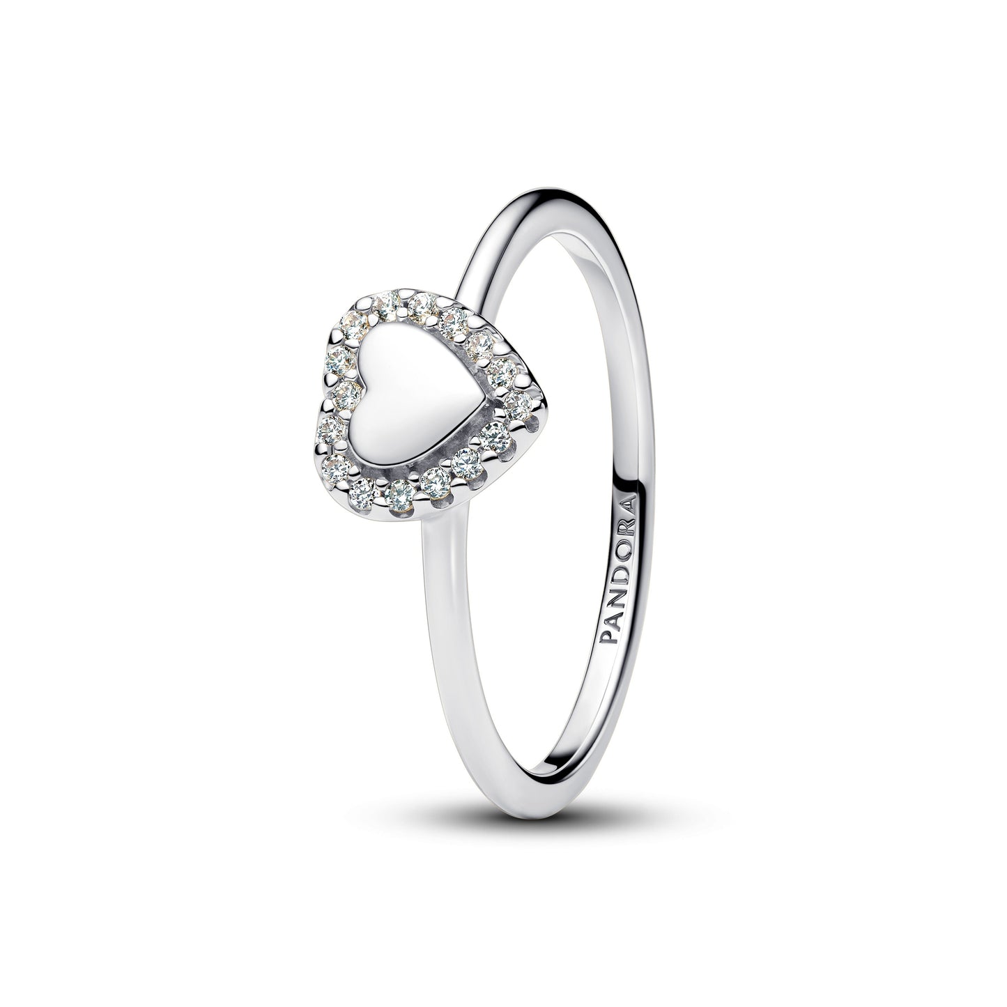 Engravable Heart Halo Ring Popular Style Premium Collection